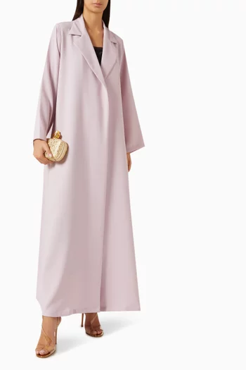 Notched Collar Abaya