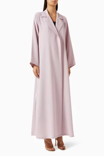 Notched Collar Abaya