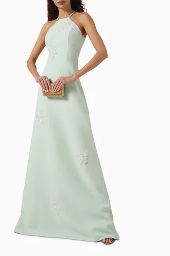 Arcadia Embellished Gown in Crepe