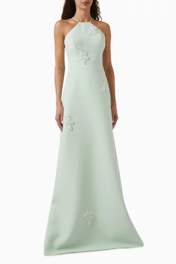 Arcadia Embellished Gown in Crepe