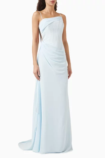 Aurora Corset Gown in Crepe