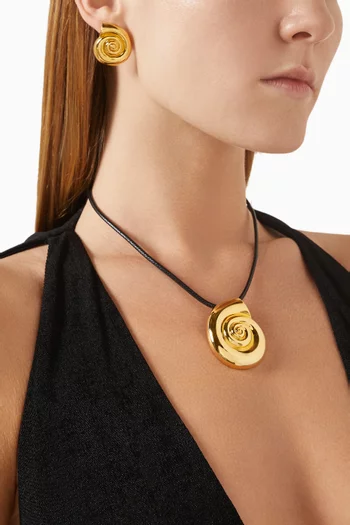 Mar Seashell Earrings in 18kt Gold-plated Brass