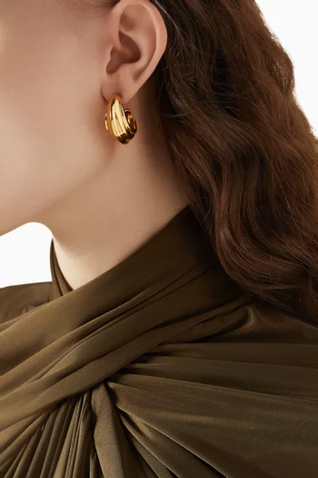Sconce Earrings in 18kt Gold-plated Brass