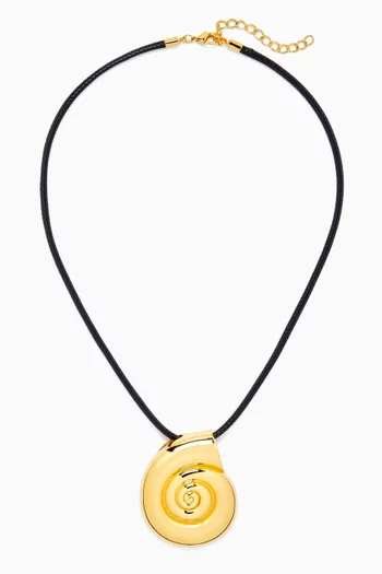 Mara Seashell Pendant Necklace in 18kt Gold-plated Brass