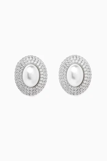 Perla Earrings in Plated Silver