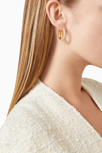 Fuse Hoop Earrings in 18kt Gold-plated Brass