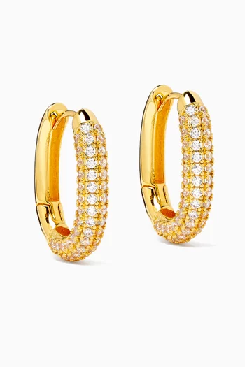 Fuse Hoop Earrings in 18kt Gold-plated Brass