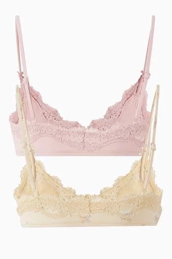 Fits Everybody Lace Scoop Bralette, Set of 2
