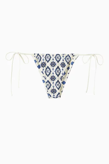 Tova Baroque Tile Tie Bikini Briefs