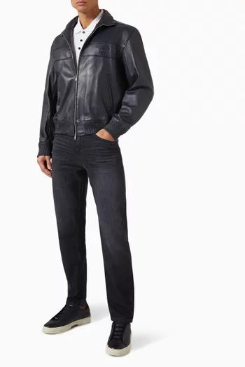 x Porsche Zip-up Jacket in Leather