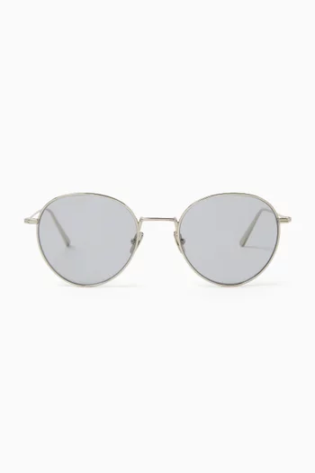 The Rounds Sunglasses in Recycled Metal