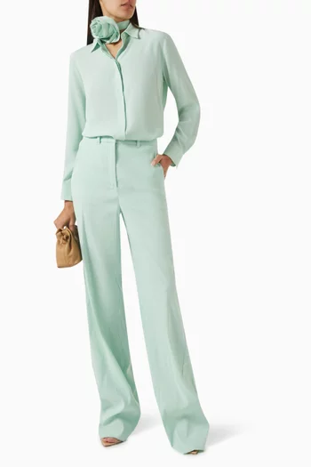 Rally High-waisted Pants in Linen Blend