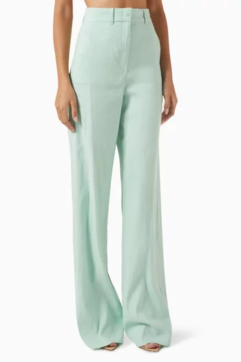 Rally High-waisted Pants in Linen Blend