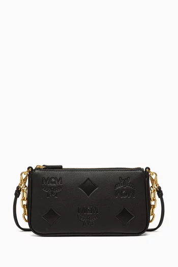 Aren Crossbody Bag in Maxi Monogram Leather