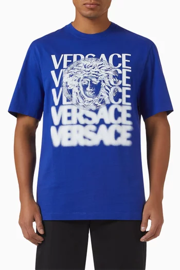 Medusa Medallion-print T-shirt in Cotton-jersey