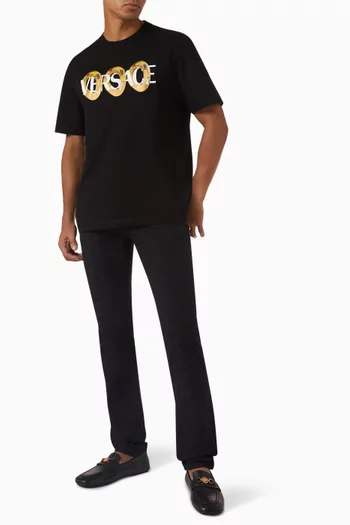 Maxi Chain Logo T-shirt in Cotton