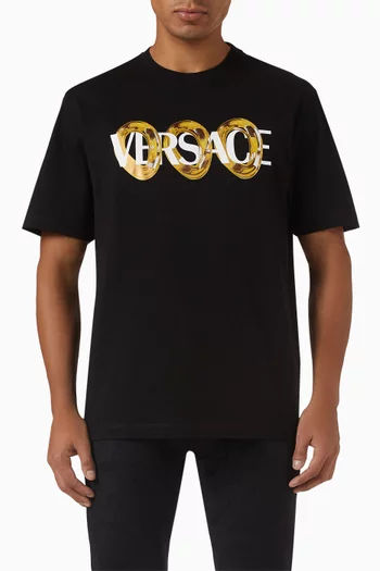Maxi Chain Logo T-shirt in Cotton