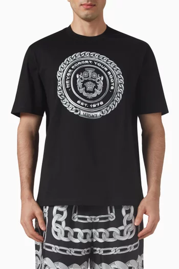 Never Forget Print T-shirt in Cotton