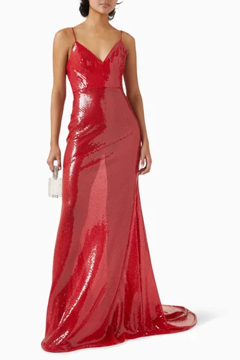 Bikini Sequin-embellished Gown
