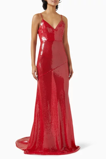 Bikini Sequin-embellished Gown