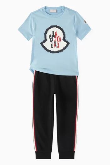 تي شيرت بطبعة شعار الماركة قطن