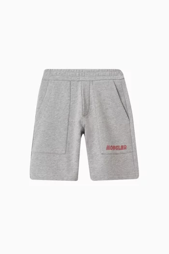 شورت رياضي بنقشة شعار الماركة قطن