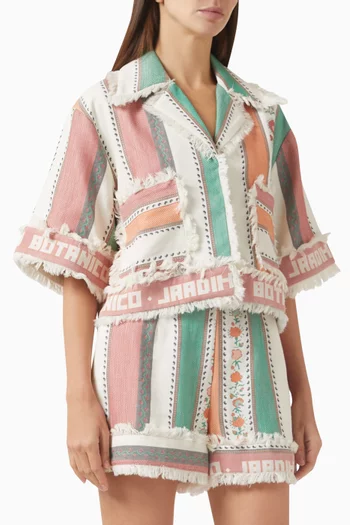 Botanico Oversized Crop Shirt in Cotton