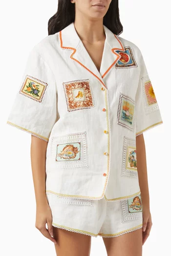 Trips Oversized Shirt in Linen