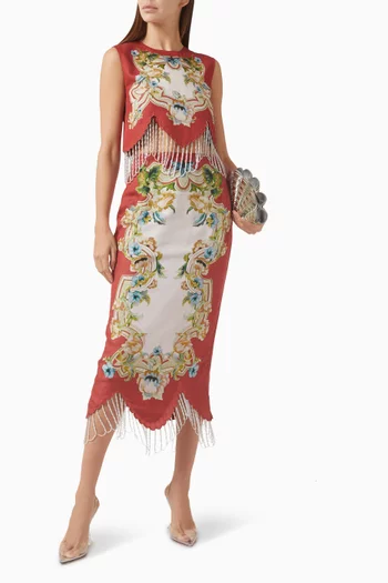 Pollination Tassel Skirt in Silk Blend