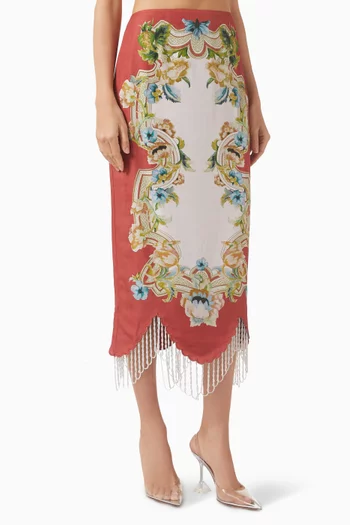 Pollination Tassel Skirt in Silk Blend