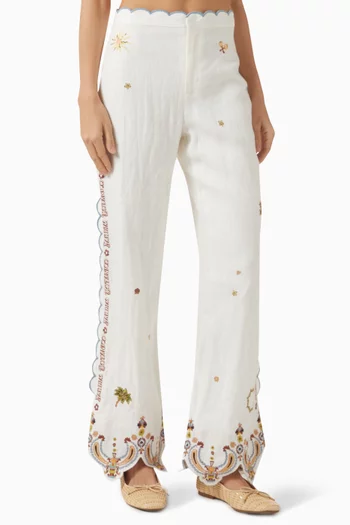 Bombora Wide-leg Pants in Linen