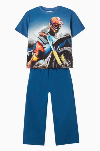 تي شيرت بطبعة قطن