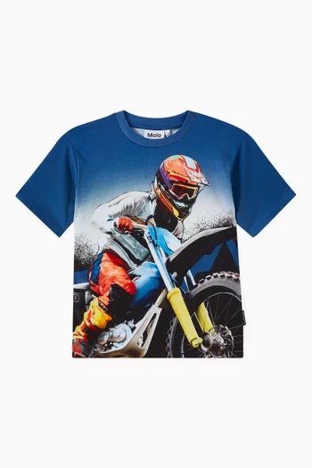 تي شيرت بطبعة قطن