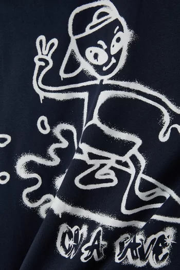 Graphic Print T-Shirt in Cotton