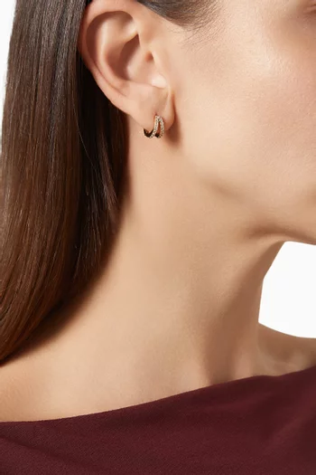 Ilusion Crystal Huggies in 18kt Gold-plated Sterling Silver