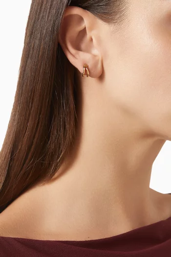 Molten Duo Huggies in 18kt Gold-plated Sterling Silver