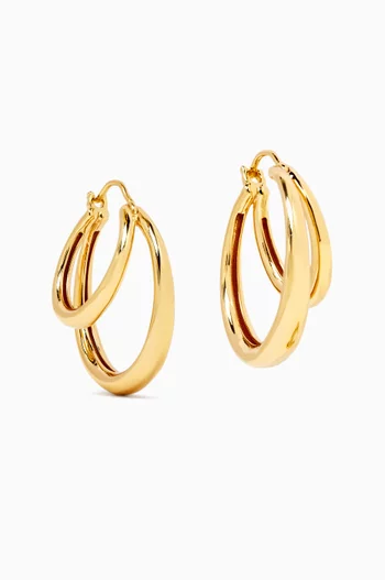 Illusion Dome Hoops in 18kt Gold-plated Sterling Silver