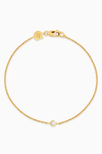 سوار اسنشيال بحلية مرصعة بالكريستال فضة مطلية ذهب عيار 18