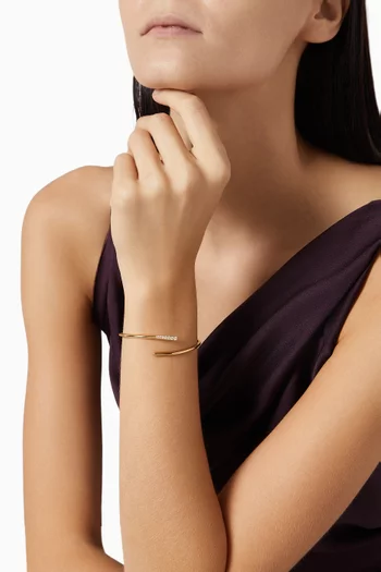 Orbit Crystal Cuff in 18kt Gold-plated Sterling Silver