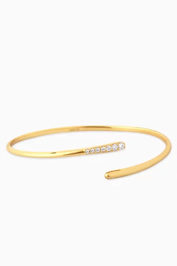 Orbit Crystal Cuff in 18kt Gold-plated Sterling Silver