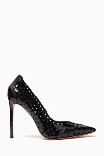 Amourose 105 Heart Pumps in Patent Leather