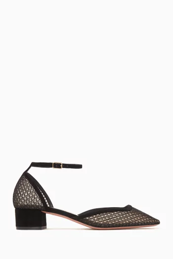 Asha 35 Pumps in Mesh & Suede