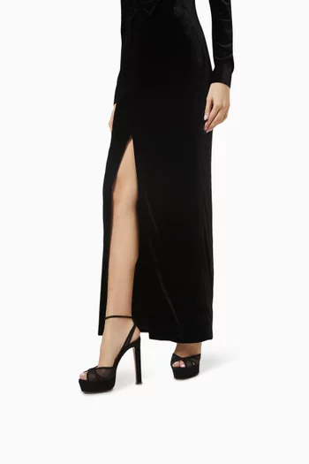 Plateau 130 Sheer Sandals in Suede