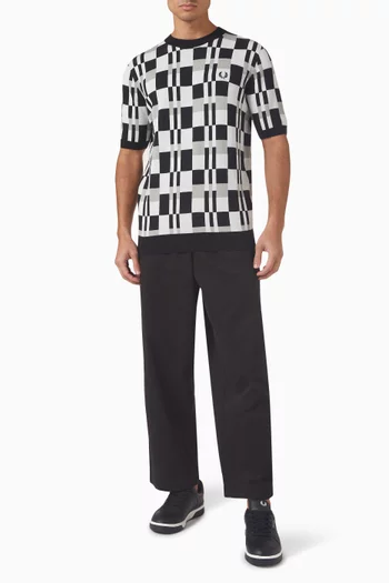 Chequerboard T-shirt in Knit