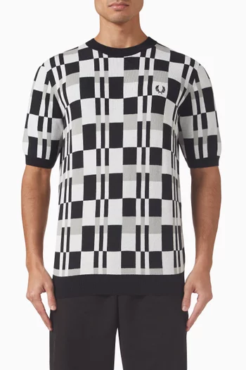 Chequerboard T-shirt in Knit
