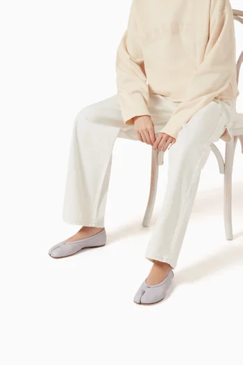 Tabi Ballet Flats in Leather