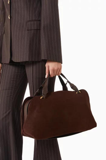 Aries Tote Bag in Leather & Suede
