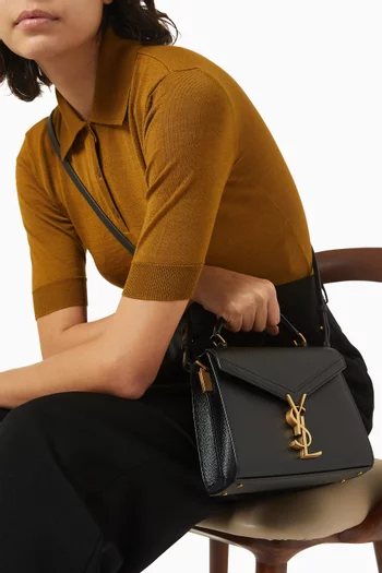 Mini Cassandra Top-handle Bag in Leather