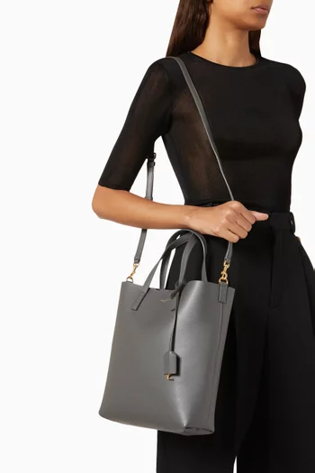 Toy Shopping Tote Bag in Leather