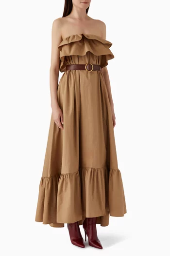 Ruffled Maxi Dress in Cotton